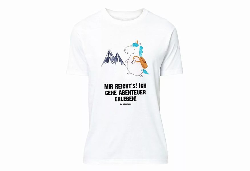 Mr. & Mrs. Panda T-Shirt Einhorn Bergsteiger - Weiß - Geschenk, Abenteurer, günstig online kaufen