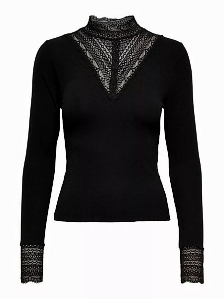 ONLY T-Shirt Design Longsleeve mit Spitze ONLTILDE LACE TOP Oberteil (1-tlg günstig online kaufen