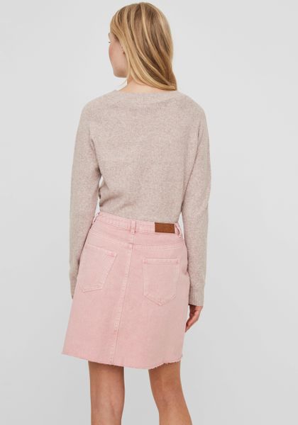 Vero Moda Rundhalspullover "VMDOFFY" in melierter Optik günstig online kaufen
