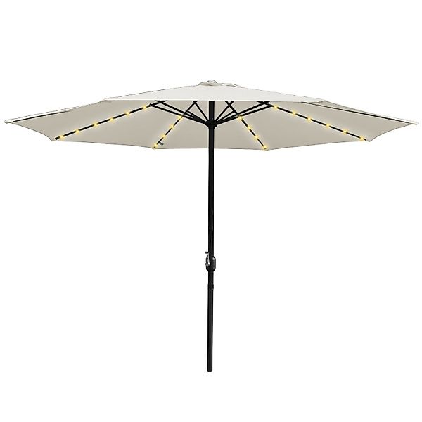 Clanmacy Sonnenschirm Ø3.5m Gartenschirm LED Ampelschirm günstig online kaufen