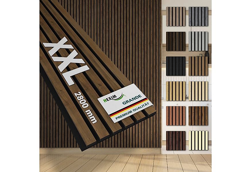 Hexim Wandpaneel, (Akustikpaneele 280x30cm Holz Grande - XXL Holzpaneele Pl günstig online kaufen