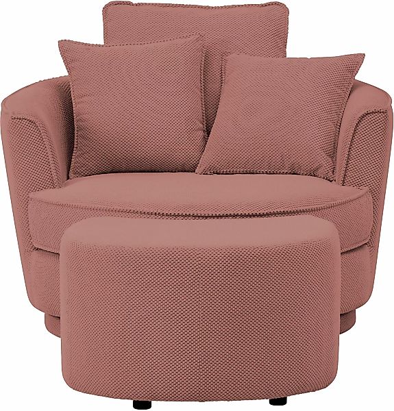 Leonique Drehsessel »MAISIE, Love Seat XXL Lese-Sessel, Big-Sessel mit Hock günstig online kaufen