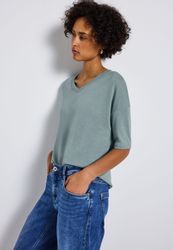 STREET ONE T-Shirt mit V-Ausschnitt und günstig online kaufen