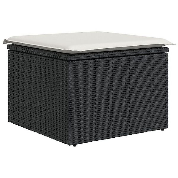 vidaXL Loungesofa 8-teiliges Garten Sofa Set mit Kissen Schwarz Poly Rattan günstig online kaufen