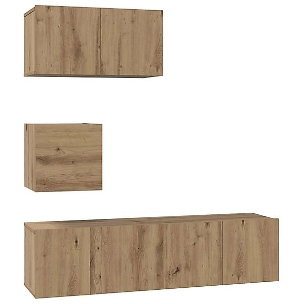 vidaXL TV-Schrank-Set Wandmontiert 4-Tlg Artisan-Eiche 60 x 30 x 30 cm 3393 günstig online kaufen
