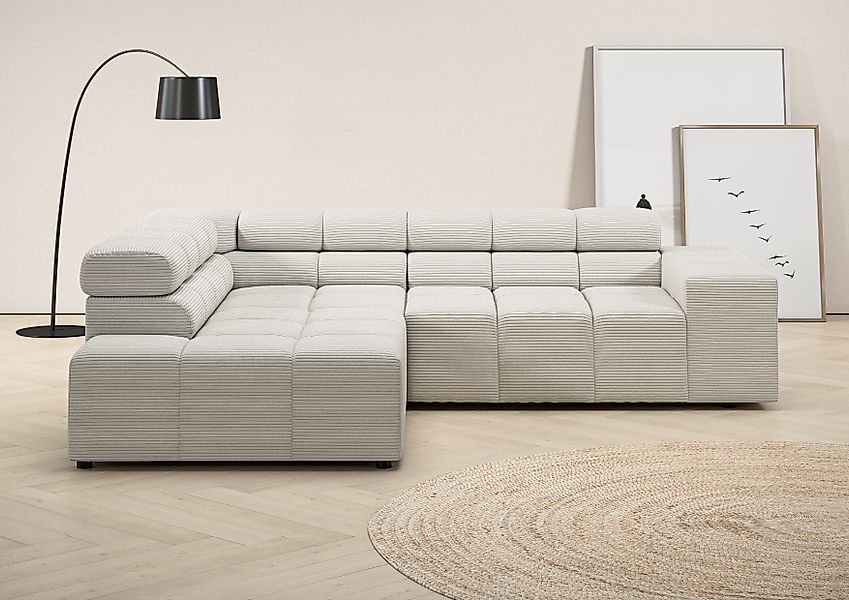 INOSIGN Ecksofa Ancona, incl. Kopfteilverstellung + günstig online kaufen