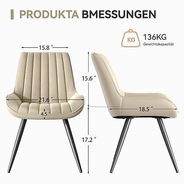 HawthyHome Esszimmerstuhl bequeme Polsterstühle Küchenstuhl, (2 günstig online kaufen