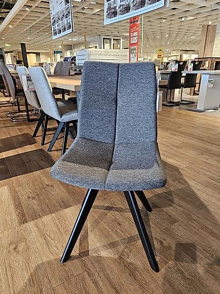 Polsterstuhl TOKIO 2er Set Anthrazit / Buche schwarz lackiert günstig online kaufen