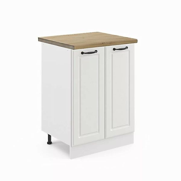 Vicco Unterschrank R-Line, Weiß Landhaus/Weiß, 60 cm, AP Anthrazit günstig online kaufen