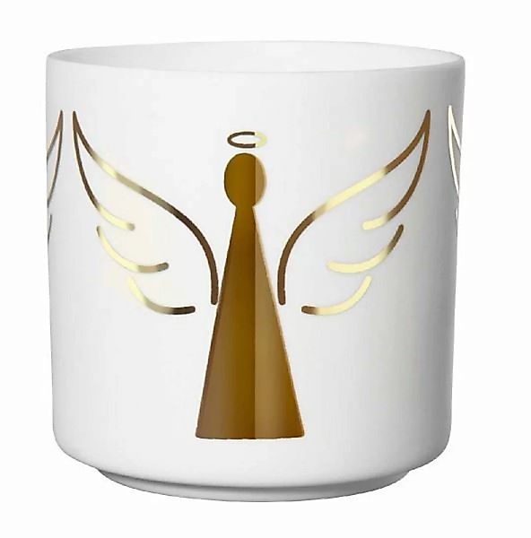 ASA Windlichter ohne Henkel Windlicht Engel zylindrisch weiss/gold 8,8 cm ( günstig online kaufen