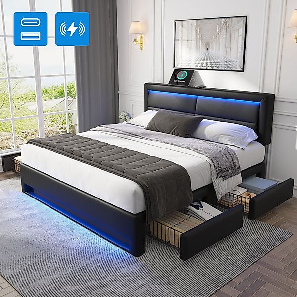 HAUSS SPOLE Polsterbett 160x200cm, mit USB-Anschluss, günstig online kaufen