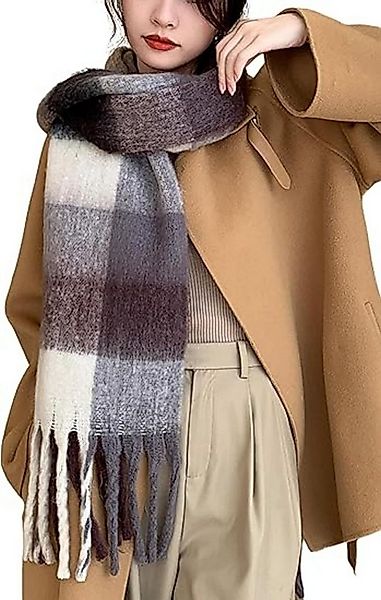 Coonoor Wollschal Damen Schal,kuschelweich Karo,Winter Schal Poncho Qualitä günstig online kaufen