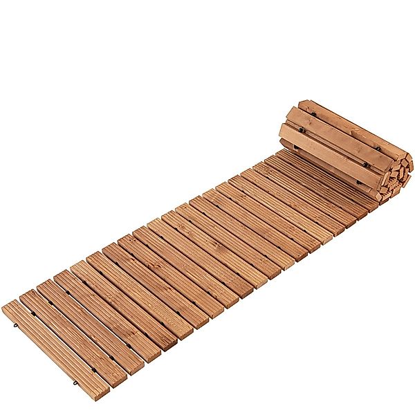 COSTWAY Holzfliesen Rollweg, 245 cm ausrollbar, günstig online kaufen