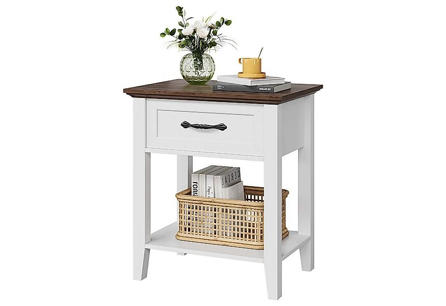 GarveeMore Nachttisch Beistelltisch mit Schublade und Ablage 50x45x60 cm günstig online kaufen