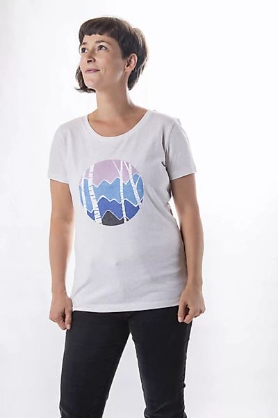 Damen T- Shirt "Elschattierungen" In Cream Heather Grey günstig online kaufen