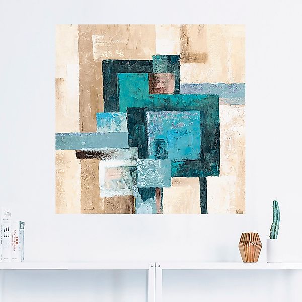 Artland Wandbild "Abstrakte Karos", Muster, (1 St.), als Leinwandbild, Post günstig online kaufen