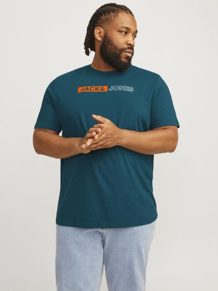 Jack&Jones T-Shirt mit Label-Print Farbe grün Größe: 5XL günstig online kaufen