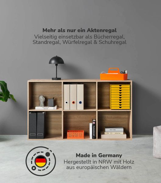 mokebo Aktenregal Der Verstauer, 6 Fächer, günstig online kaufen