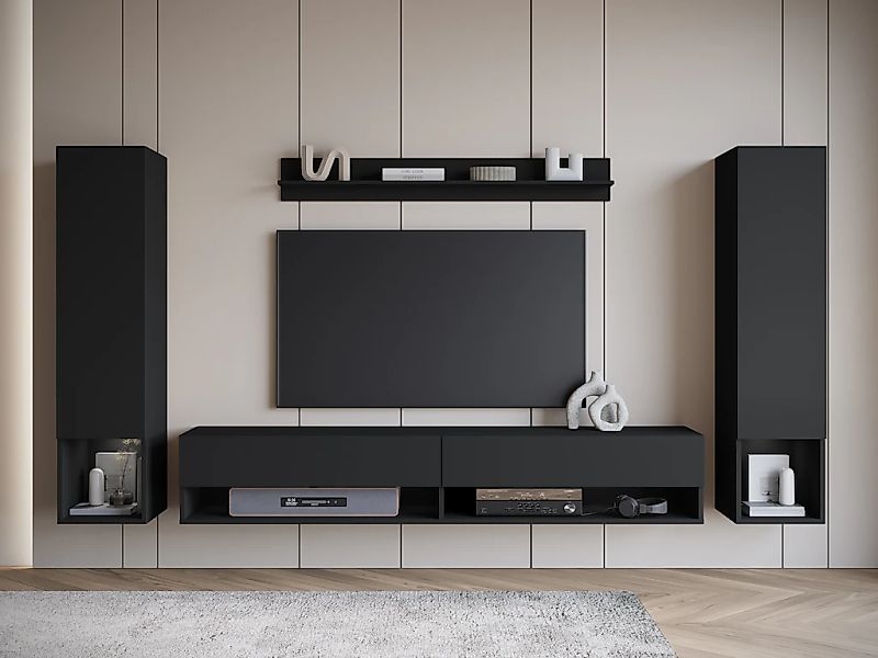 INOSIGN Wohnwand "AMADEO II" Komplett-Set, 4 Stk. tlg. Vitrine Türanschlag günstig online kaufen