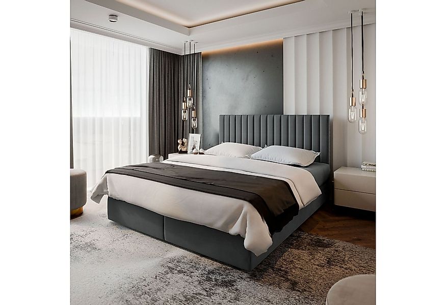 Masseno Boxbett BRESEL 180x200 cm mit Bonell Matratze und Topper günstig online kaufen