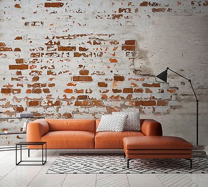 A.S. Création Vliestapete »Fototapete Backstein Maueroptik Weiß Rot Used Lo günstig online kaufen