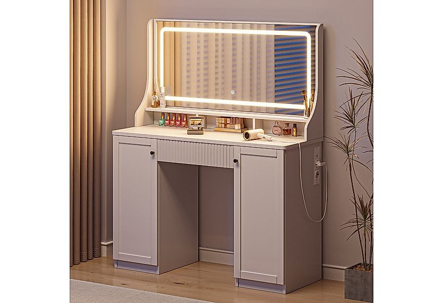 Dripex Schminktisch Schminktisch mit Beleuchtung Spiegel 3 Farben Einstellb günstig online kaufen