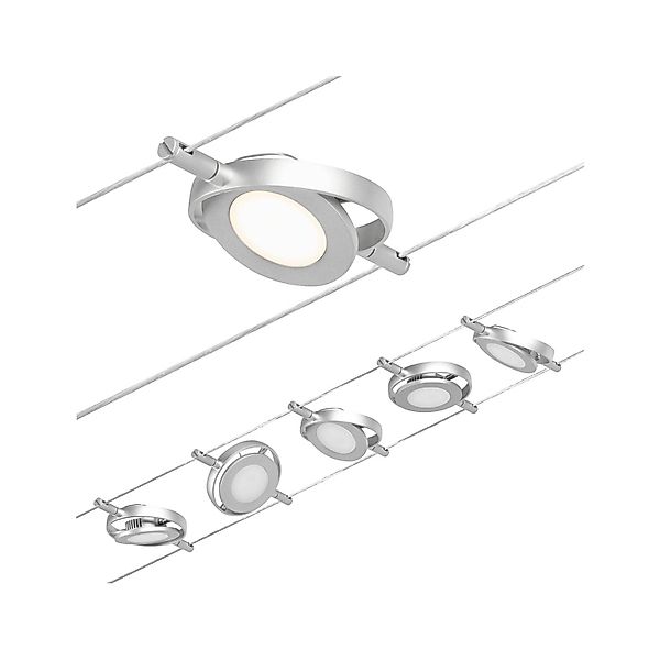 Paulmann Wire RoundMac LED-Seilsystem, 5-fl. chrom günstig online kaufen