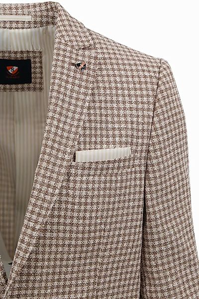 Suitable Blazer Grou Kariert Beige - Größe 52 günstig online kaufen