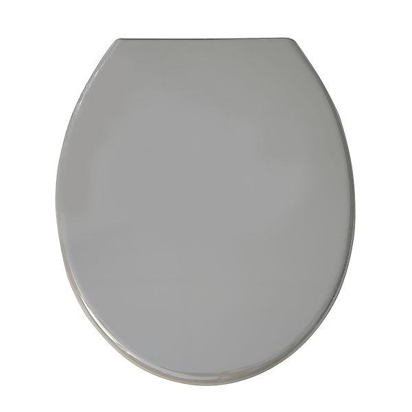 MSV WC-Sitz mit Kunststoff-Scharniere 45 cm x 37 cm x 5,6 cm Grau günstig online kaufen