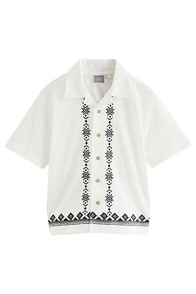 Next Poloshirt Jersey-Hemd mit bestickter Bordüre aus Baumwolle (1-tlg) günstig online kaufen