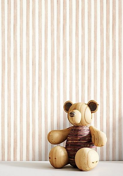 Newroom Vliestapete Stripes Beige Tapete Kindertapete Streifen,Linien,Wasse günstig online kaufen