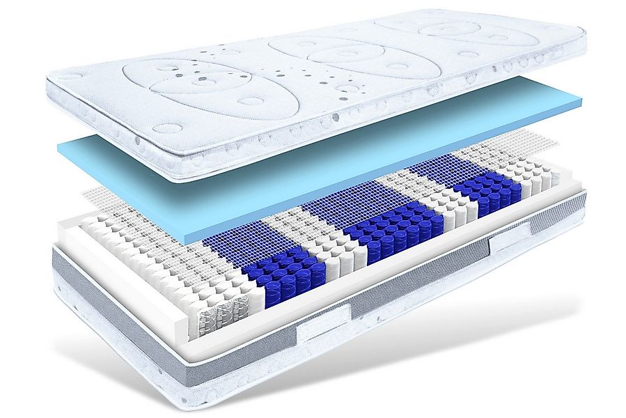 Taschenfederkernmatratze MED TTFK mit Klimaband extra 25cm hoch Tonnen Fede günstig online kaufen