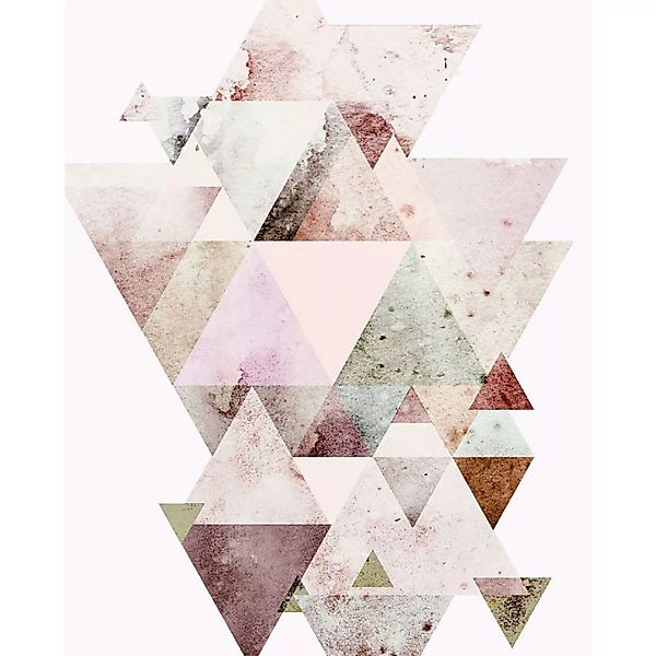 Komar Wandbild Triangles Red Abstrakt B/L: ca. 40x50 cm günstig online kaufen