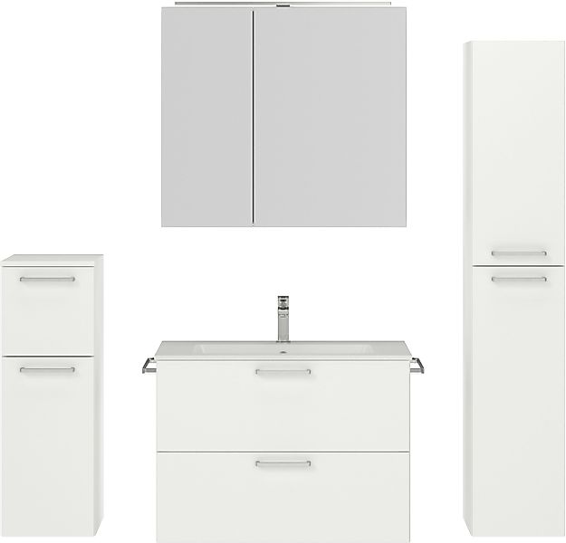 nobilia® Badmöbel-Set Tolvina, (4-St., vormontiert, mit günstig online kaufen