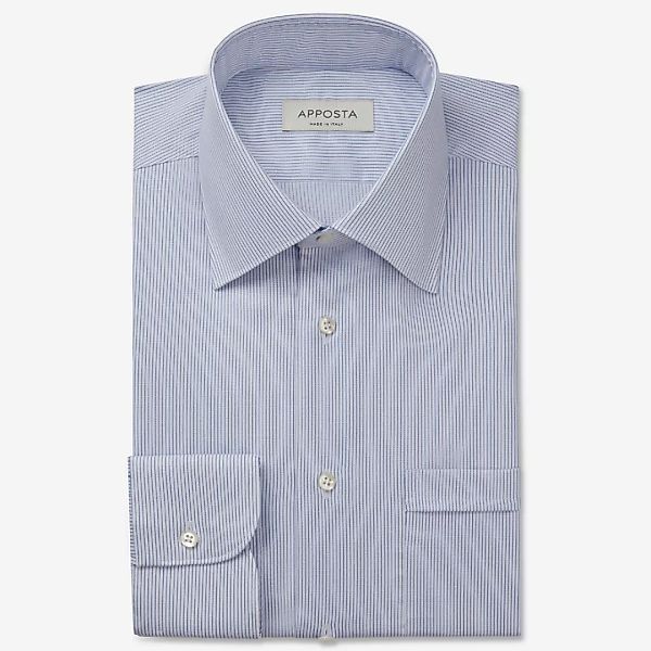 Hemd  streifen  hellblau 100 % bügelleichte baumwolle dobby, kragenform  fo günstig online kaufen