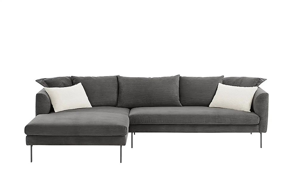 Gray & Jones Ecksofa aus Cord  ¦ grau ¦ Maße (cm): B: 284 H: 85 T: 178.0 Po günstig online kaufen