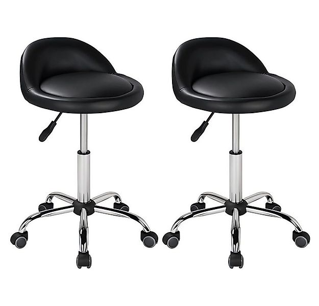 Yaheetech Drehhocker Barhocker mit 5 Rollen (2 St), 2er-Arbeitshocker 55,5 günstig online kaufen