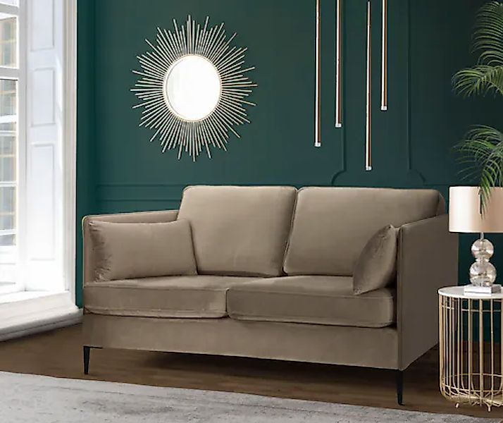 Home affaire 2-Sitzer »Light« inklusive loser Zierkissen, mit schmalen Arml günstig online kaufen