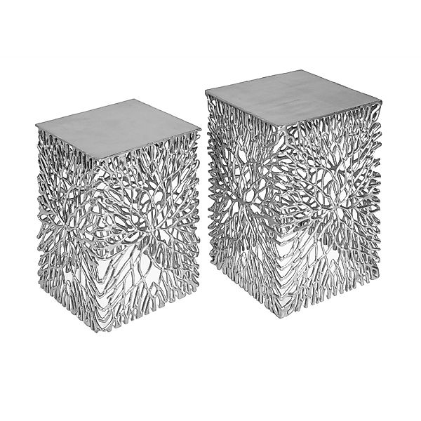 riess-ambiente Beistelltisch LEAF 30cm silber (Set, günstig online kaufen