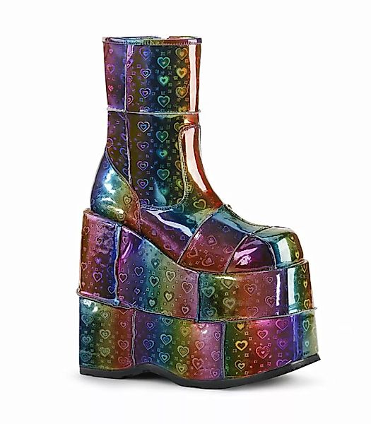 Plateau Ankle Boots STACK-201 - Mehrfarbig/Dunkel (Schuhgröße: EUR 39) günstig online kaufen