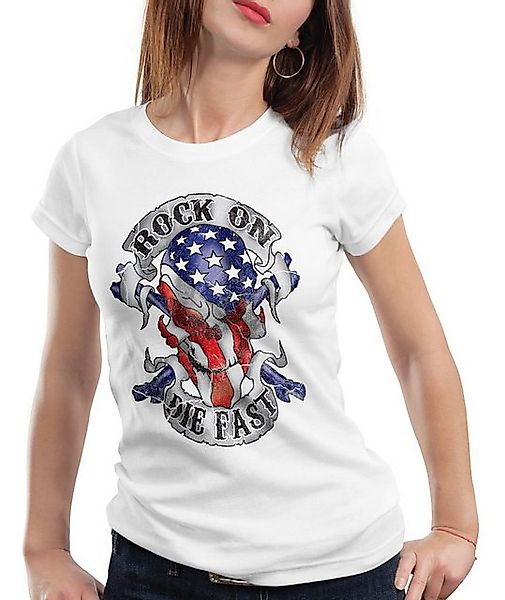 style3 T-Shirt USA Rocker Skull Totenkopf Flagge biker stars stripes amerik günstig online kaufen