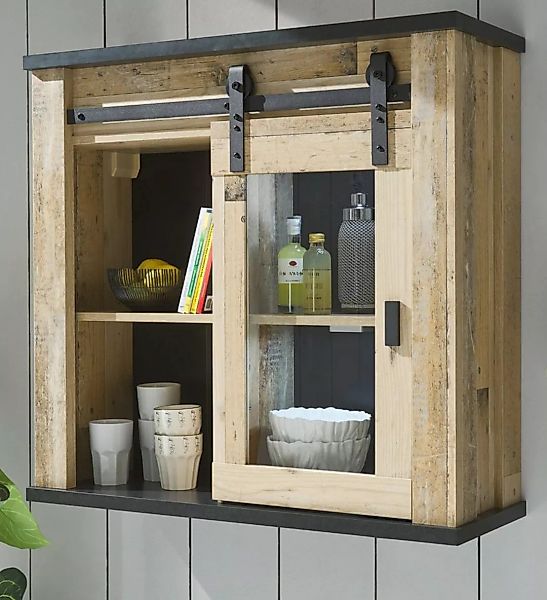 Furn.Design Wandhängeschrank Stove, Küchenschrank in Used Wood, mit Schwebe günstig online kaufen