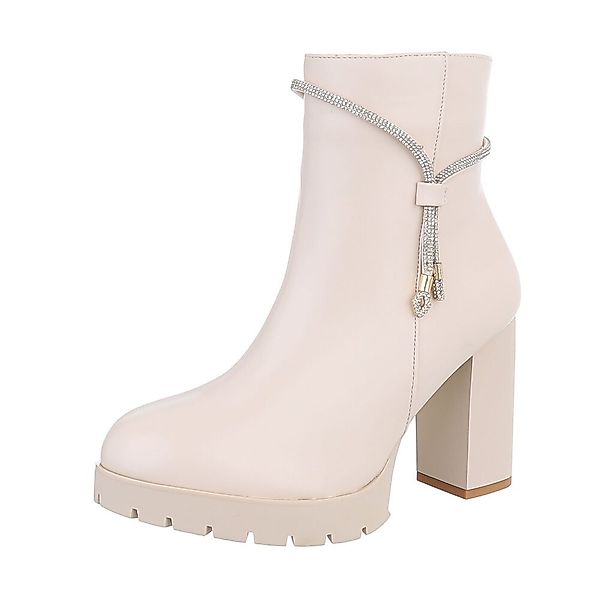 Ital-Design Damen Elegant High-Heel-Stiefelette (87108820) Blockabsatz günstig online kaufen