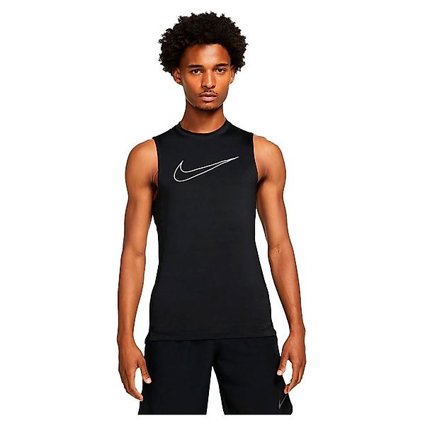 Nike Pro Dri Fit Ärmelloses T-shirt XL Black / White günstig online kaufen