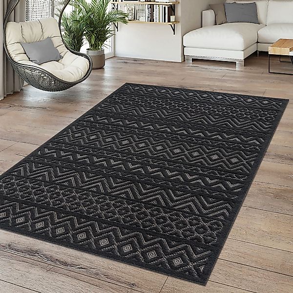 TT Home Teppich 10-498-3_60X100_Anthrazit_Rechteckig, Rechteckig, Höhe: günstig online kaufen