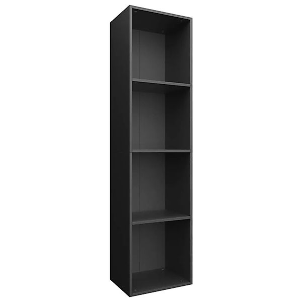 vidaXL Bücherregal/TV-Schrank Schwarz 36x30x143 cm Holzwerkstoff 800145 günstig online kaufen