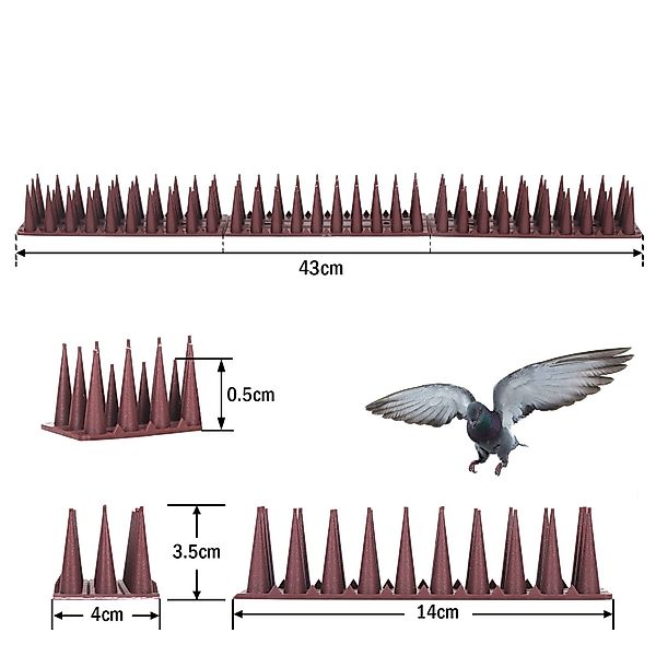 Clanmacy Gartenzaun Vogelabwehr Taubenabwehr Taubenspikes Vogelspikes günstig online kaufen