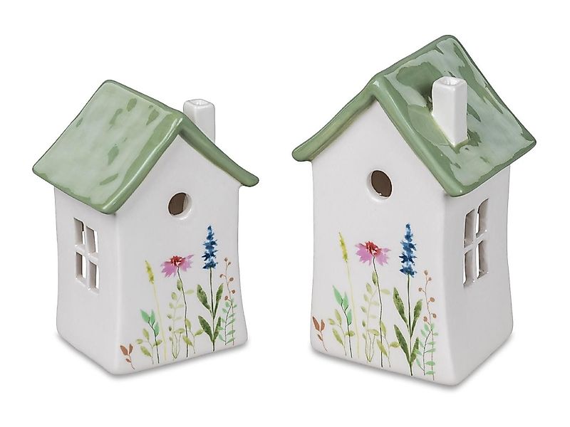 formano Teelichthalter Blumenwiese, Weiß, Motiv: Haus günstig online kaufen