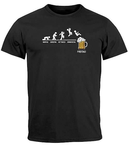 MoonWorks Print-Shirt Herren T-Shirt Bier Alkohol Saufen Bierglas, Grafik, günstig online kaufen
