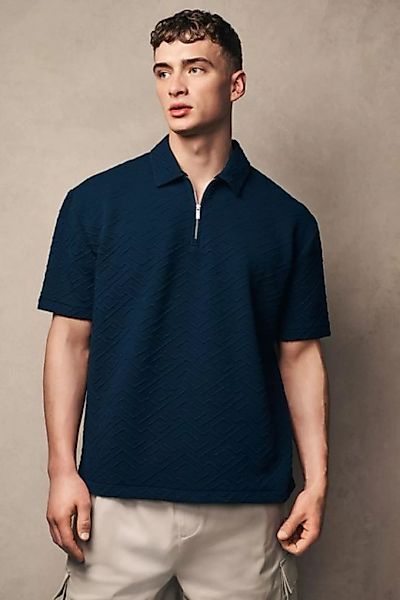 Next Poloshirt Relaxed Fit Poloshirt mit Reißverschluss (1-tlg) günstig online kaufen